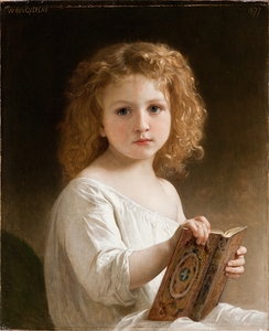 The Story Book [1877] by William Bouguereau [1825–1905]